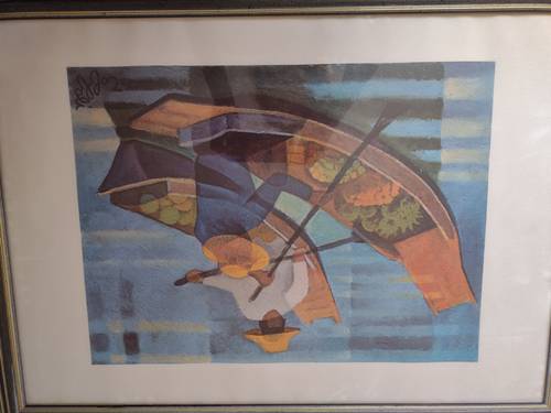 Tableau de Toffoli encadré en très bon état