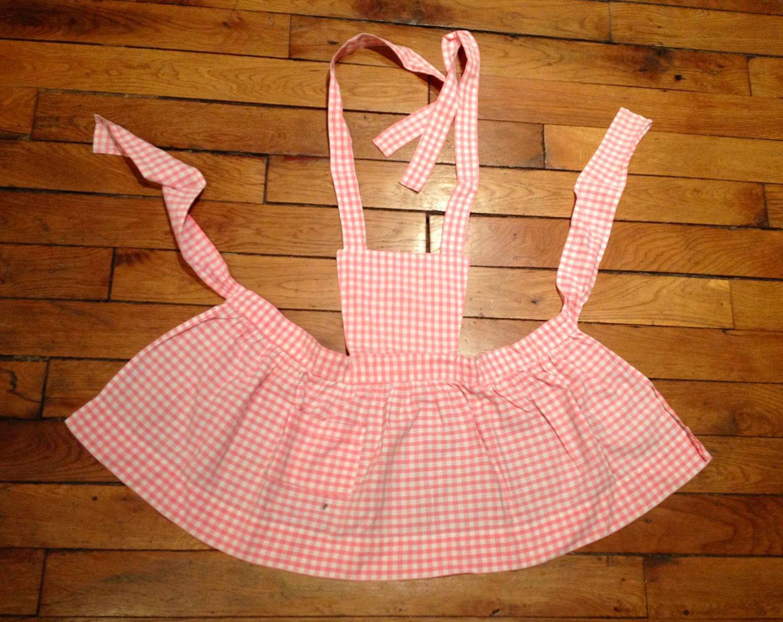 Tablier jardin d’enfant vintage années 60 - 4 ans