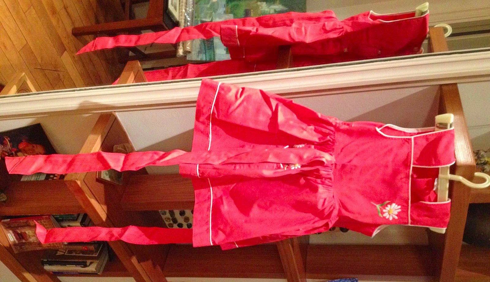 Robe tablier vintage rose années 60 - taille 4 ans