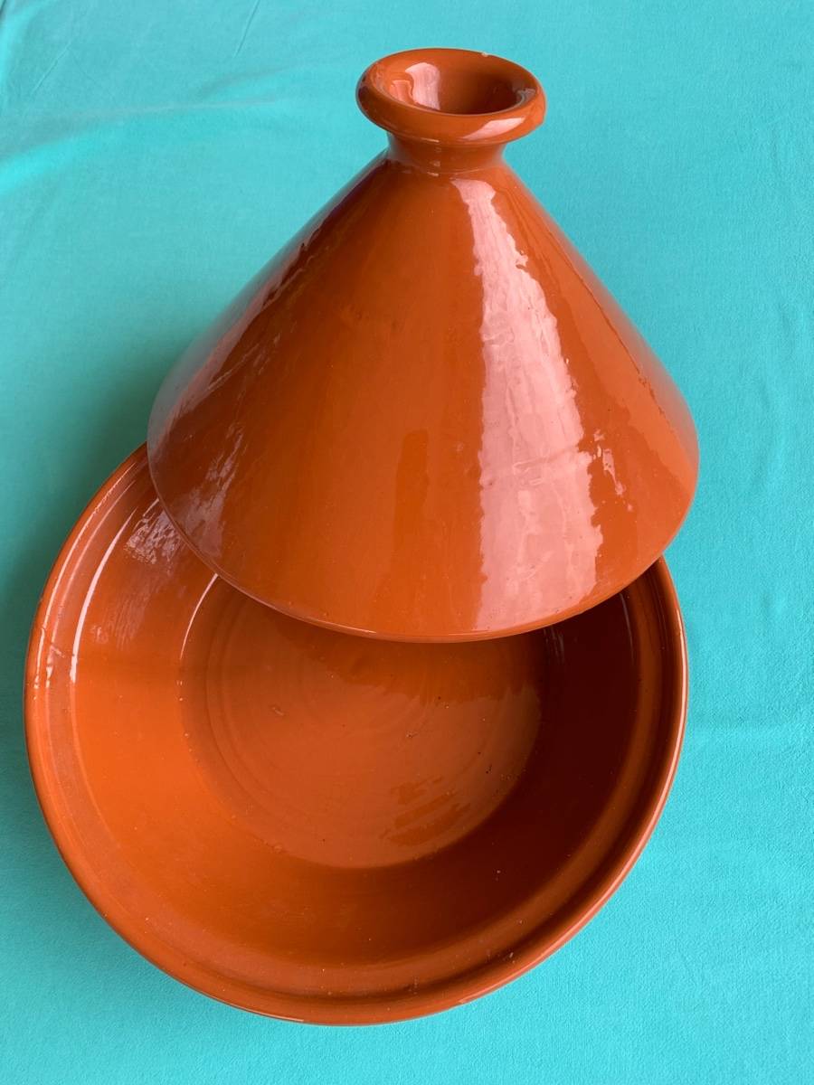 Tagine plat en céramique émaillée