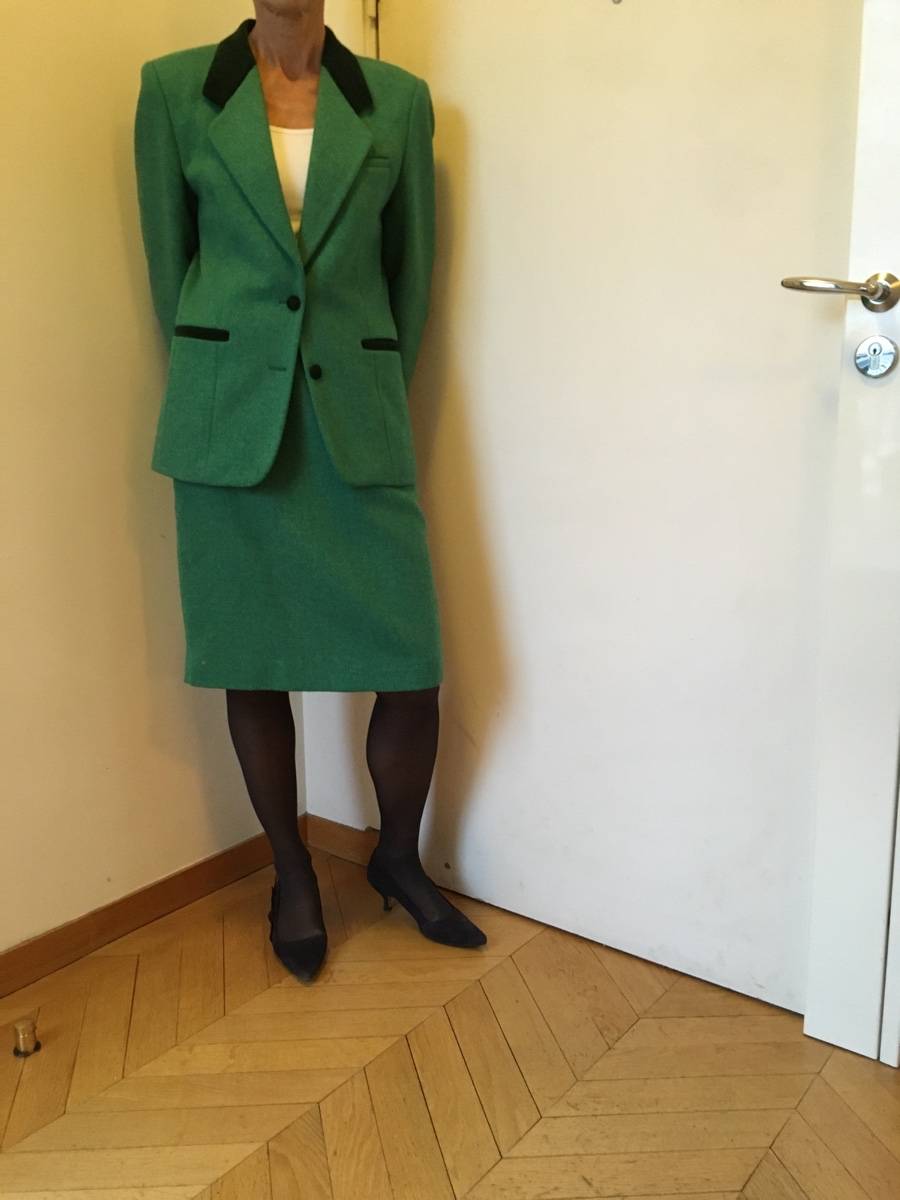 Beau tailleur vert 100% laine Oliver Gant