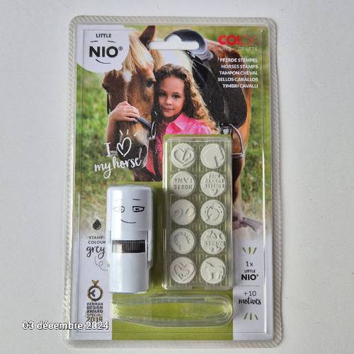 Vends tampon automatique DIY Little Nio, sur le thème du cheval, my horse et 10 motifs