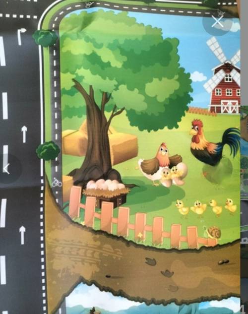 Vends circuit thème : visitons les animaux de la ferme et leurs habitats, 3 voitures et 4 animaux - Neuf