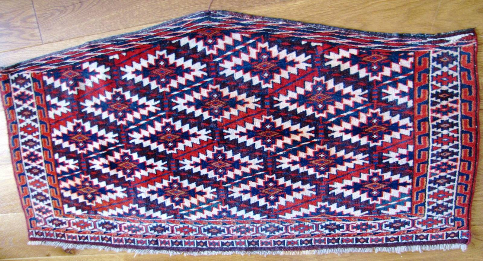 Vends tapis de collection : selle Asmalyk Yomut (Asie centrale) fin XIXème