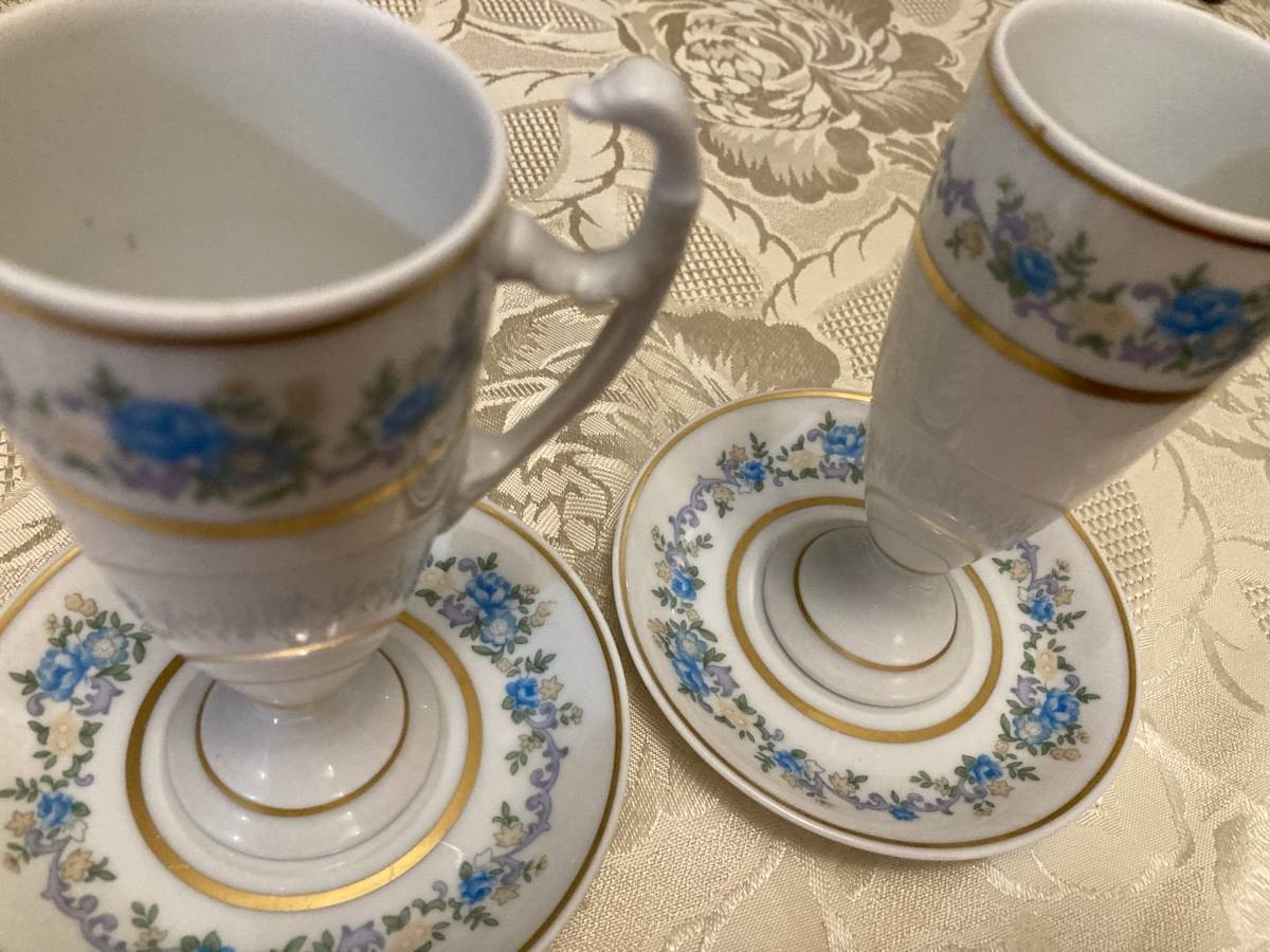 Vends 2 mazagrans rares, à anses, Limoges Création d’art P. Dessagne