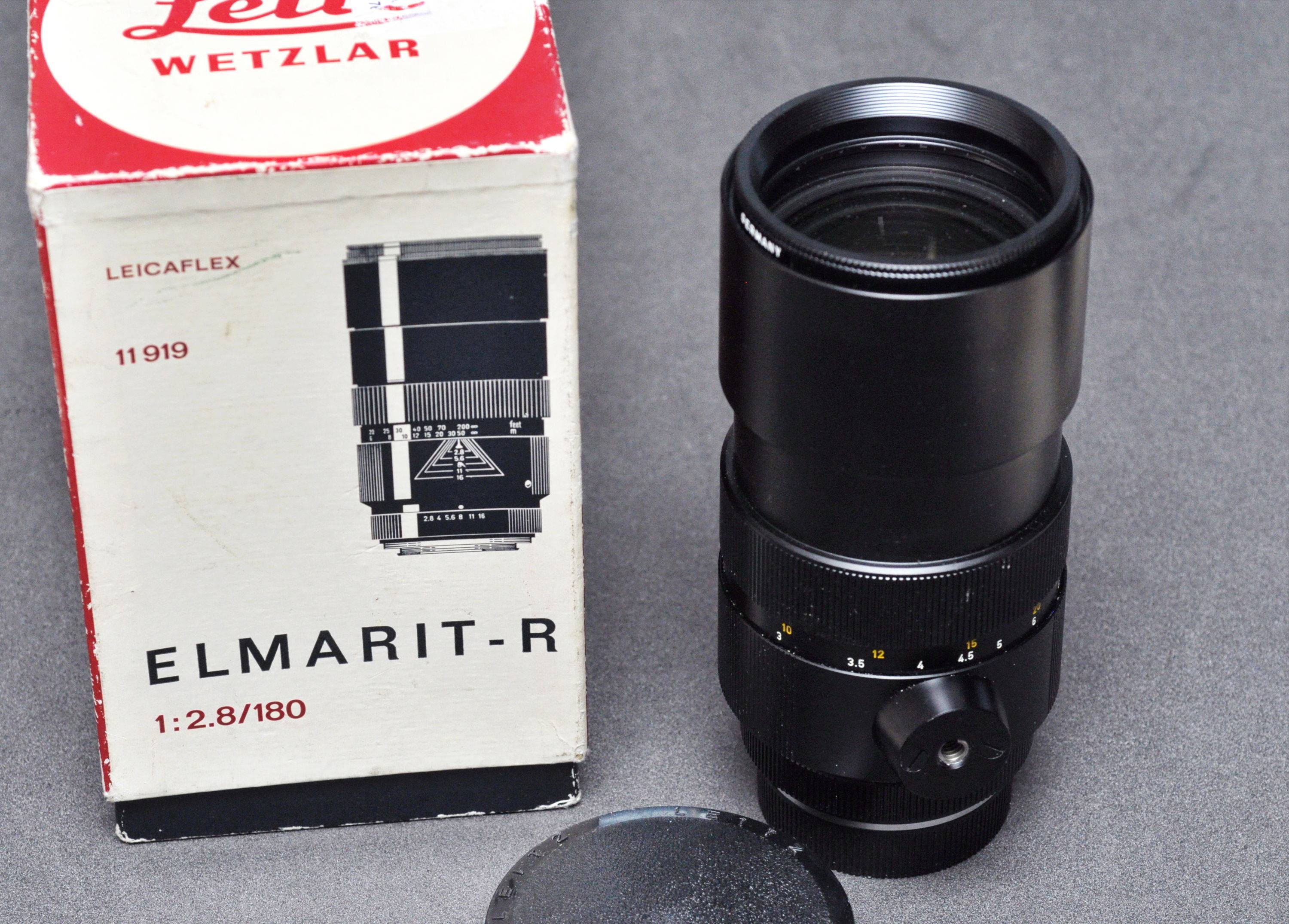 Vends téléobjectif Leitz Elmarit-R1 f=180mm 1 : 2,8  (3-CAM/11919)