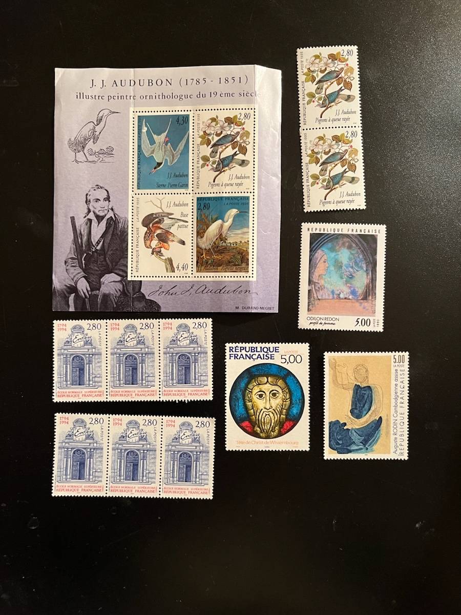 Vends lot de 15 timbres non oblitérés