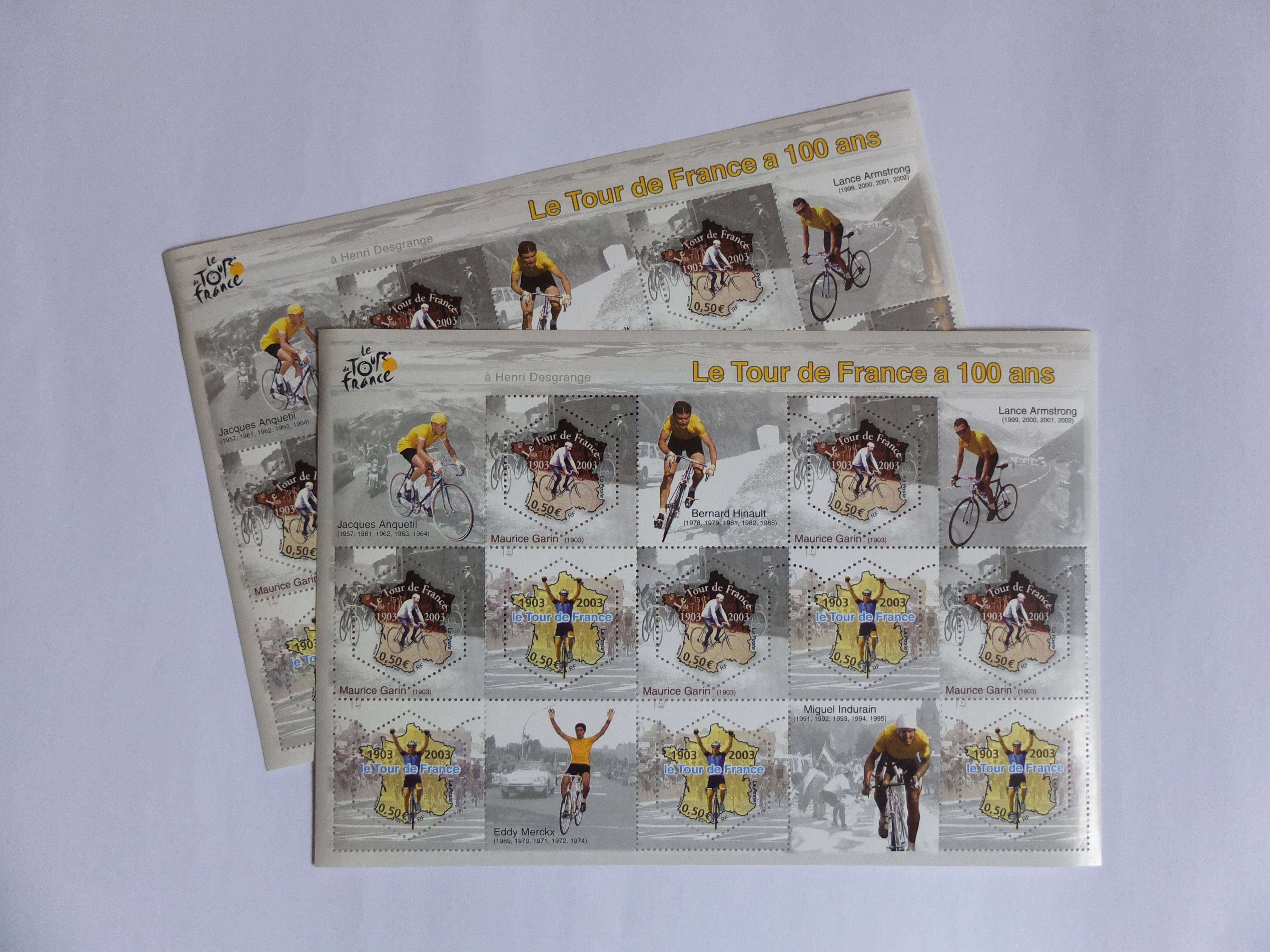Timbres neufs Bloc feuillet « Le Tour de France a 100 ans »