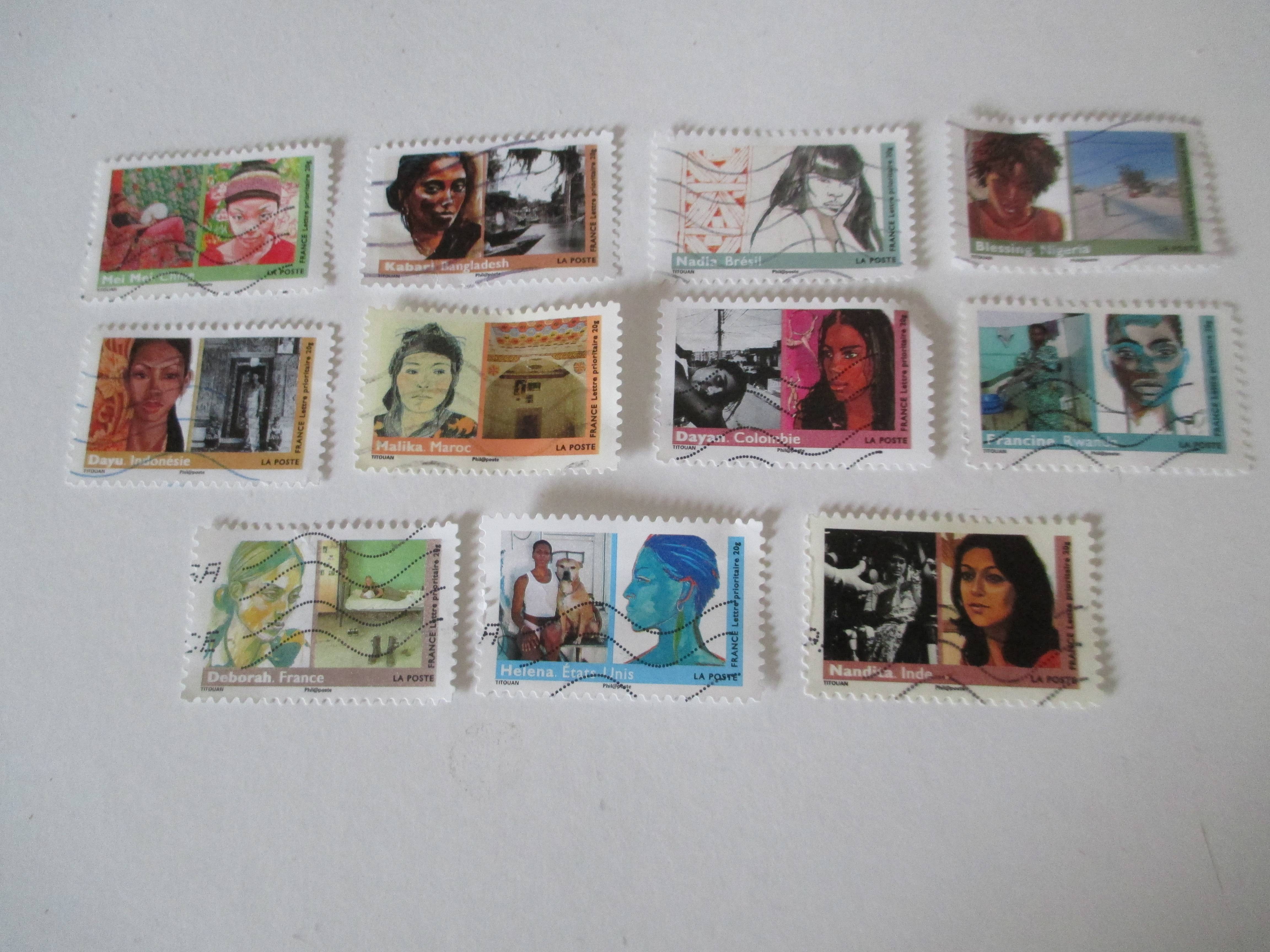 Timbres oblitérés femmes de tout Pays