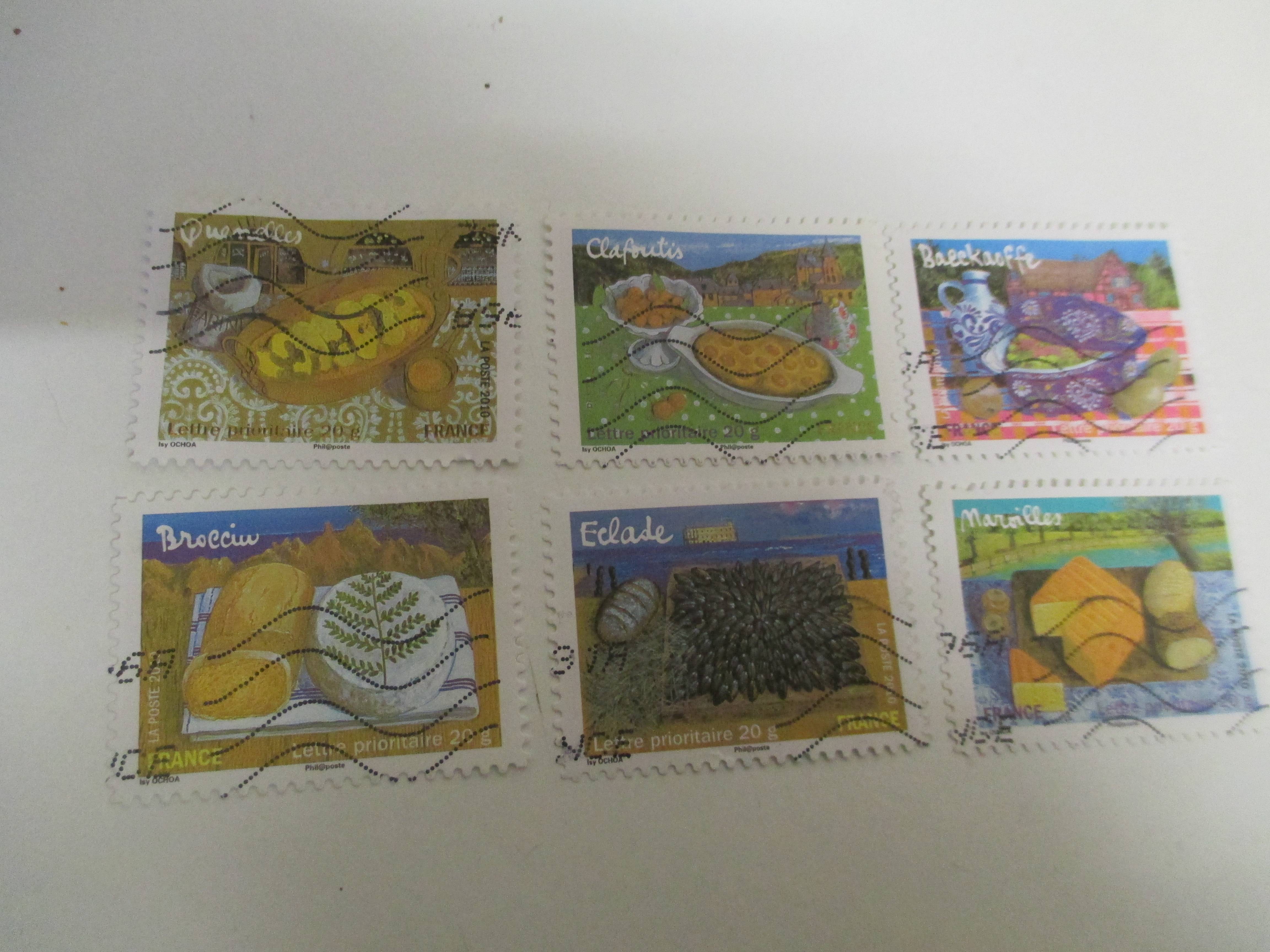 Timbres oblitérés Spécialités gastronomiques