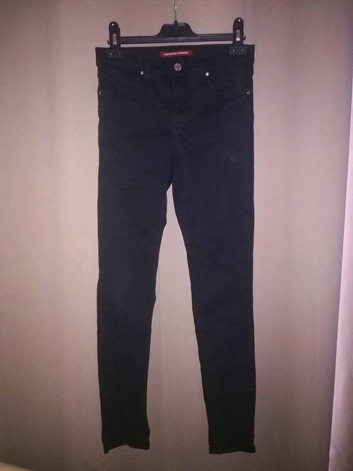 Jean en toile slim noir taille 34 Comptoir des Cotonniers