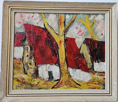 Toits rouges - tableau d’Henri D’Anty