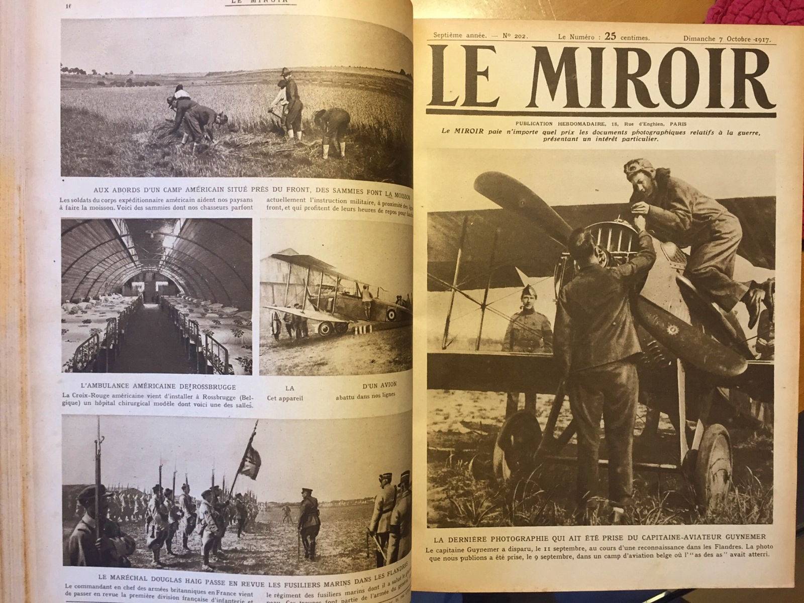 De 1917 à 1919 - 2 Tomes de l’hebdomadaire photographique LE MIROIR
