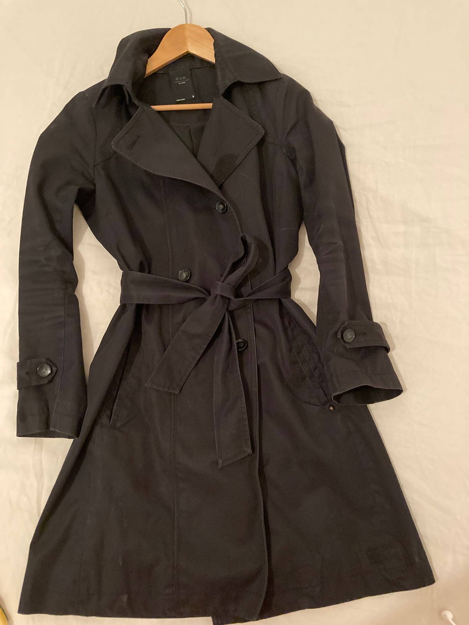 Trench coat Noir, Tres bon Etat, Marque RAW - Taille S