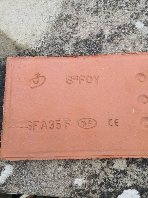 Lot de 500 tuiles neuves Sainte Foy 17 X 27
