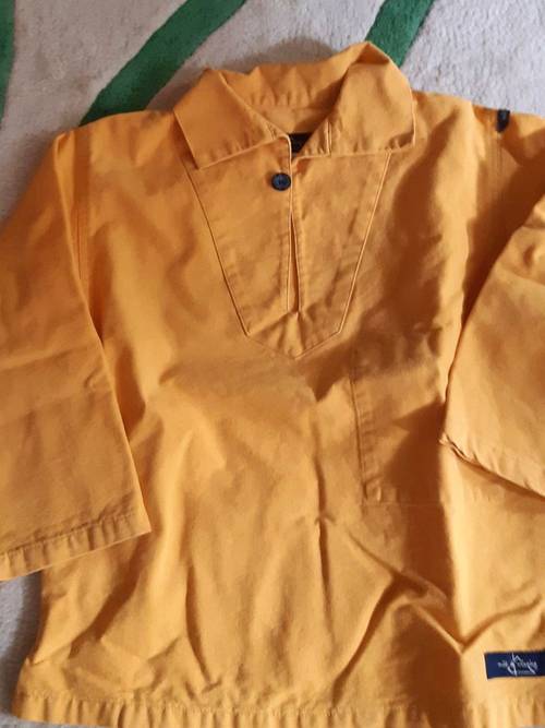 Vareuse/ Marinière enfant 10 ans toile jaune Mât de Misaine TBE