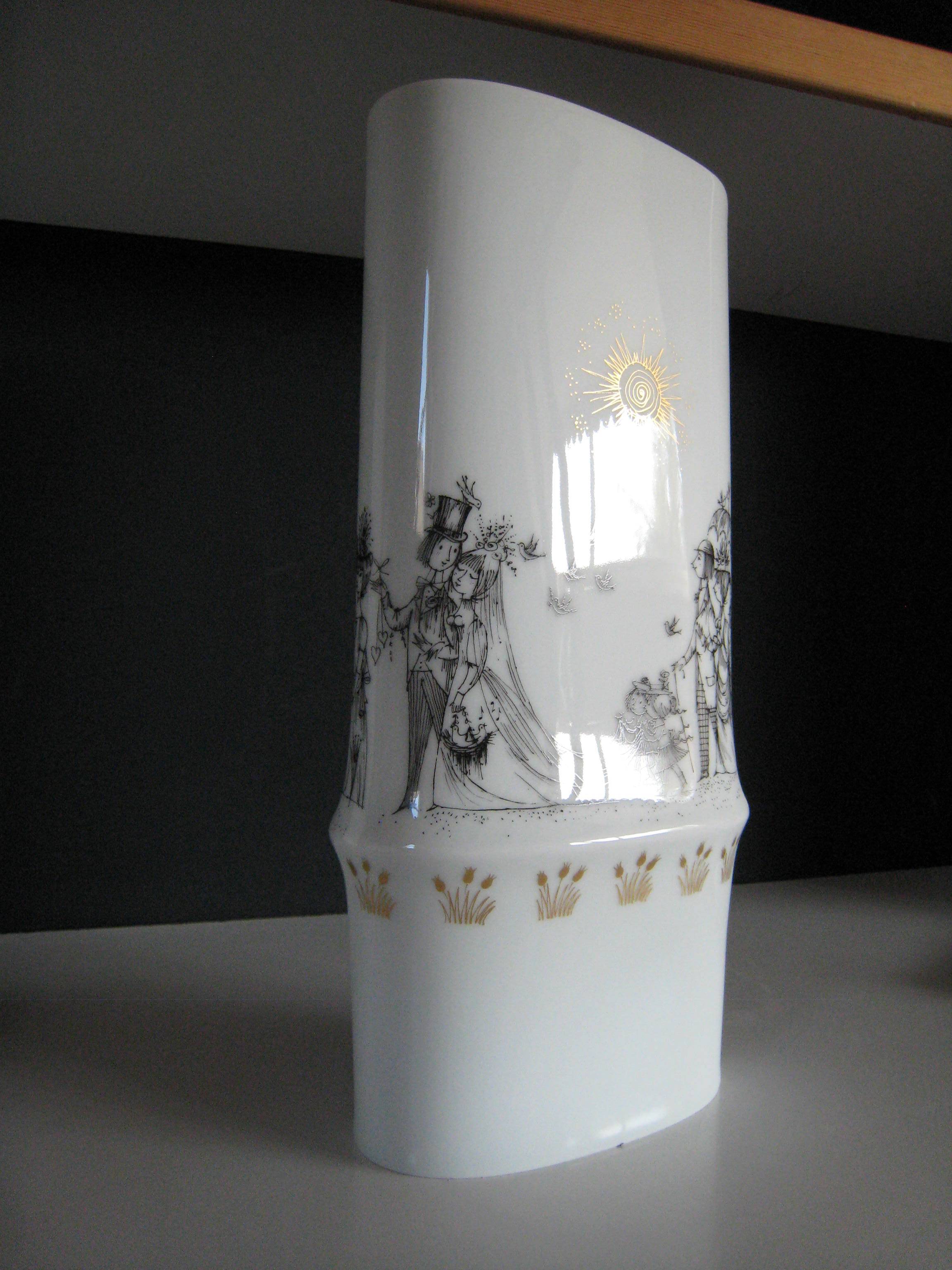 Peynet bel ensemble de 2 vases pour Rosenthal parfait état