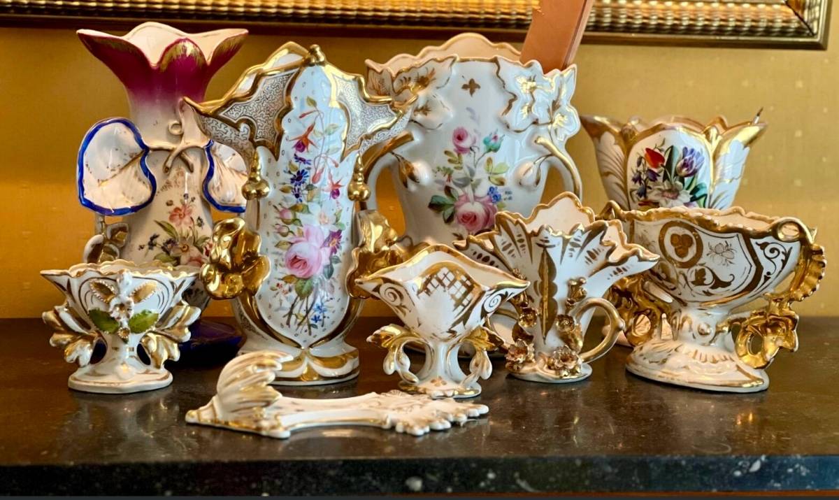 Vases vieux Paris anciens
