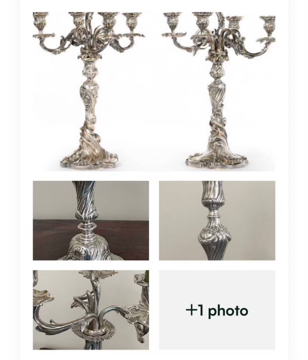 À vendre 2 candelabres argenterie