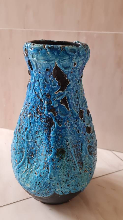 Vends vase Lava bleu