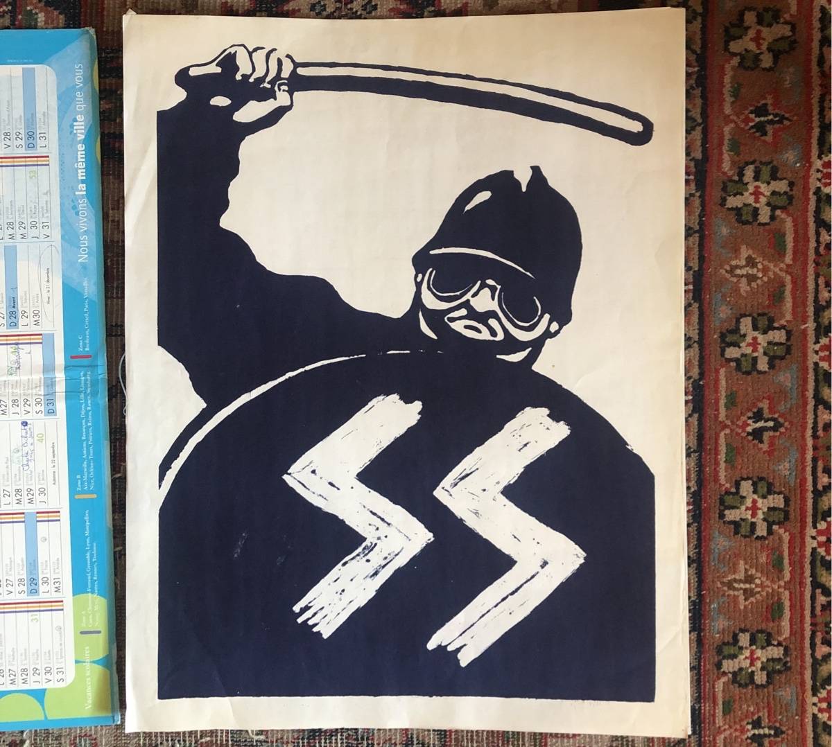 Vends affiche originale étudiants 1968« crs » -  parfait état