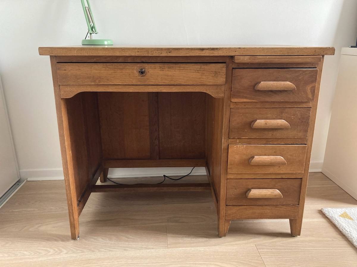 Vends ancien bureau d’écolier ou de comptable