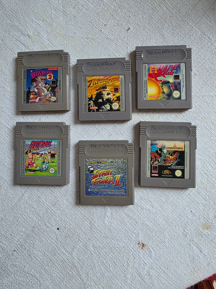 Vends lot d’anciens jeux pour Game Boy