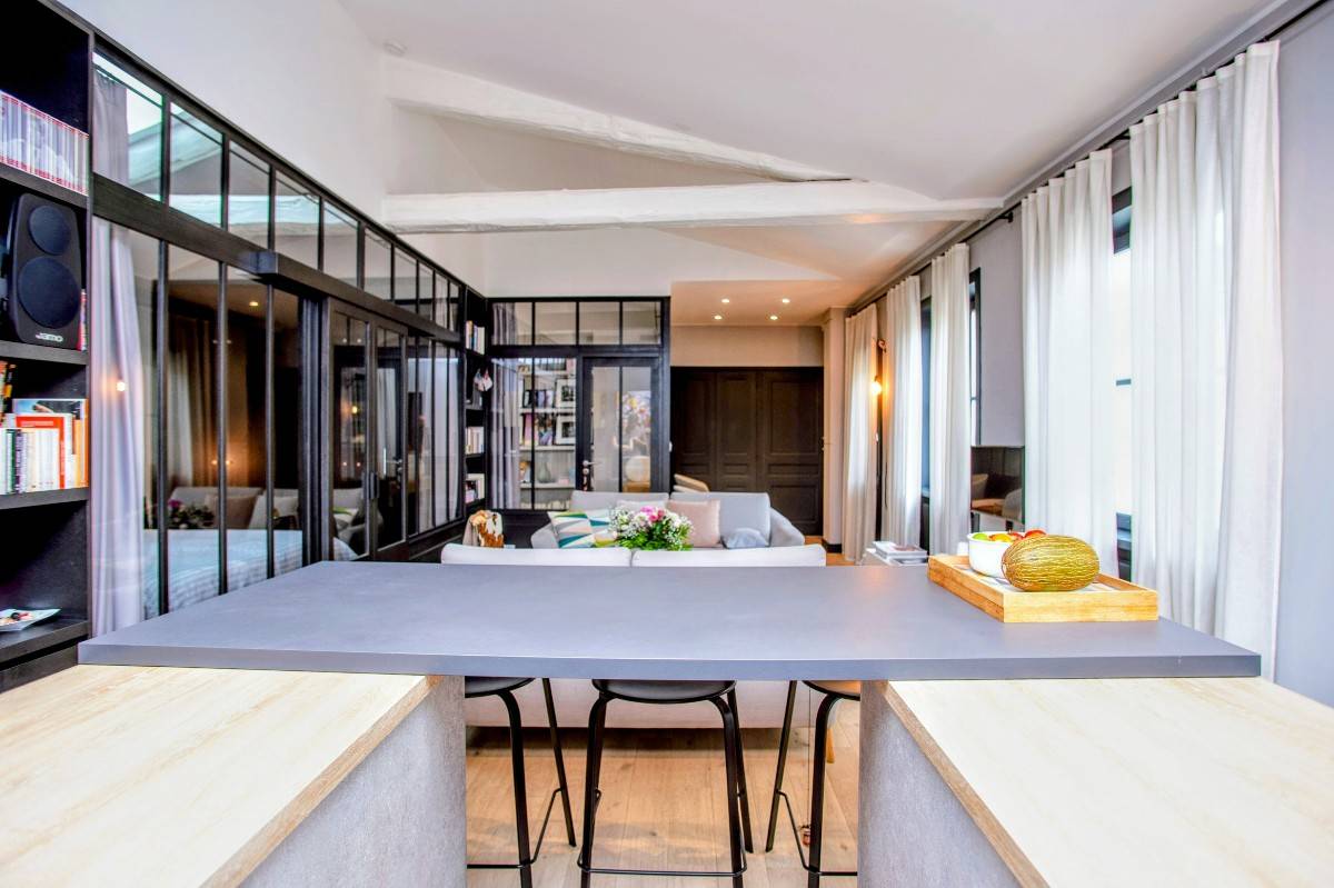 Vends appartement 76m² Lyon 2ème Ainay - Dernier étage - 2 chambres - 2 salles de bain