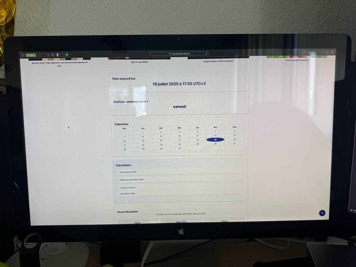 Vends Apple Thunderbolt Display avec adaptateur USB-C
