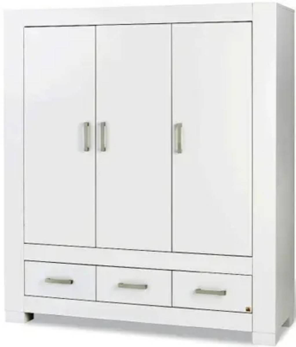 Vends armoire Pinolino 3 portes 3 tiroirs bois laqué blanc Ice - Chambre bébé / enfant