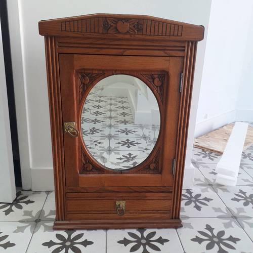 Vends armoire de toilette / à pharmacie en bois style art déco