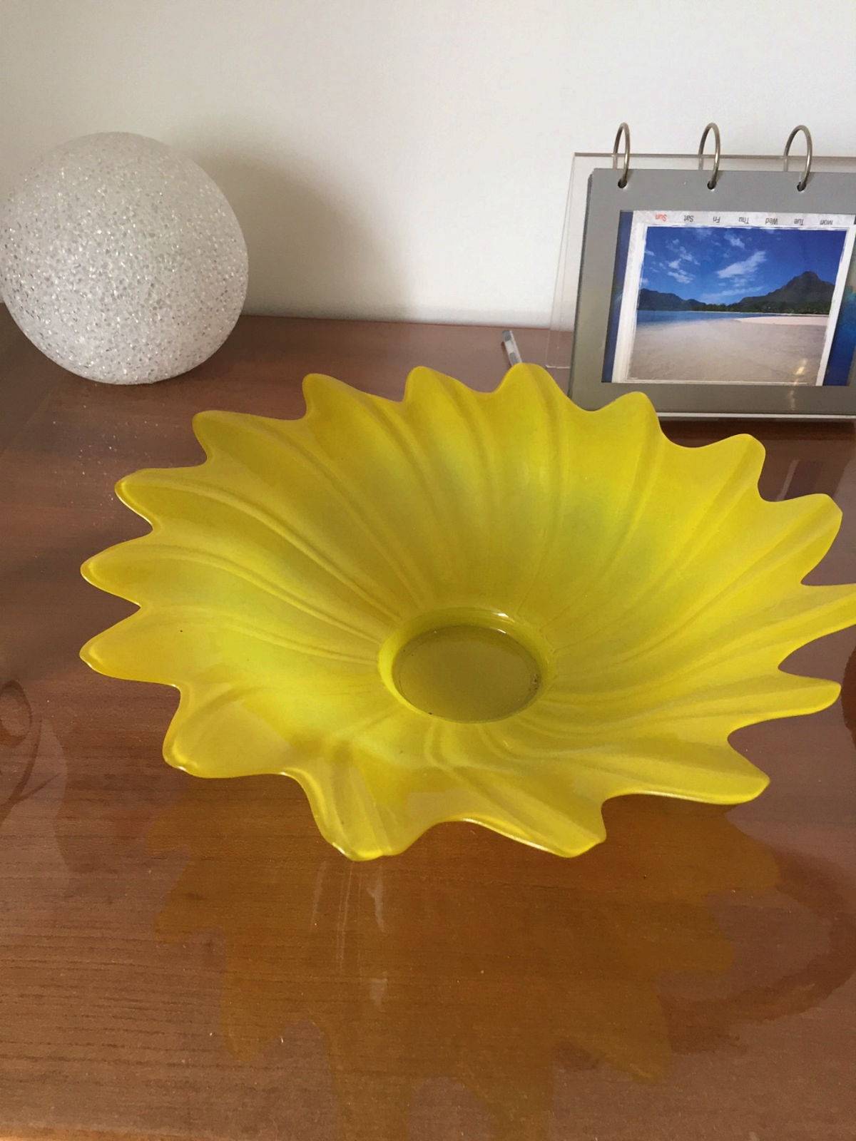 Centre de table avec possibilité de mettre des bougies flottantes