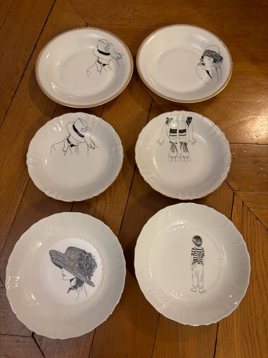 Vends 6 assiettes creuses / 1 assiette à dessert