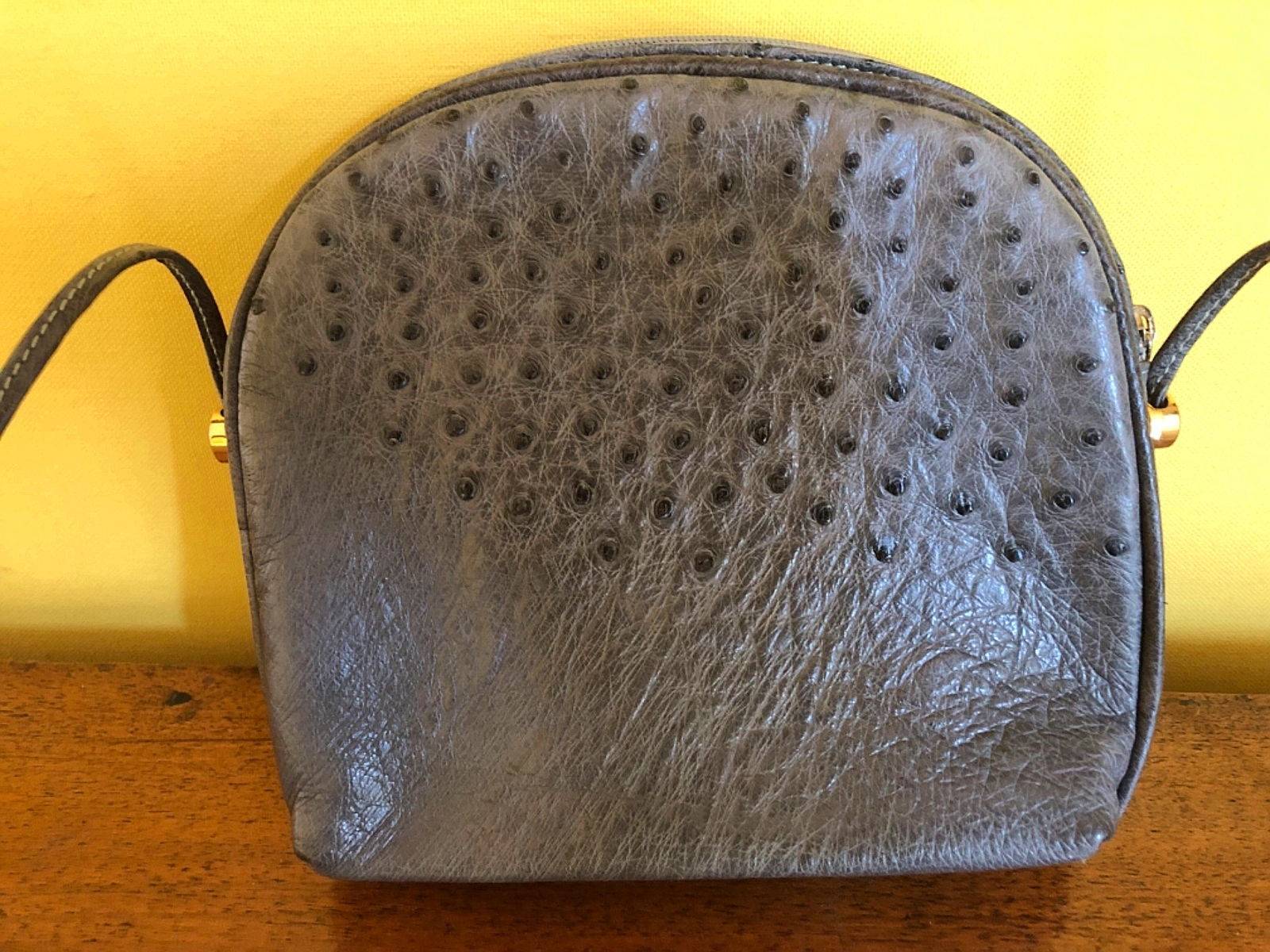 Sac en Autruche. Gris