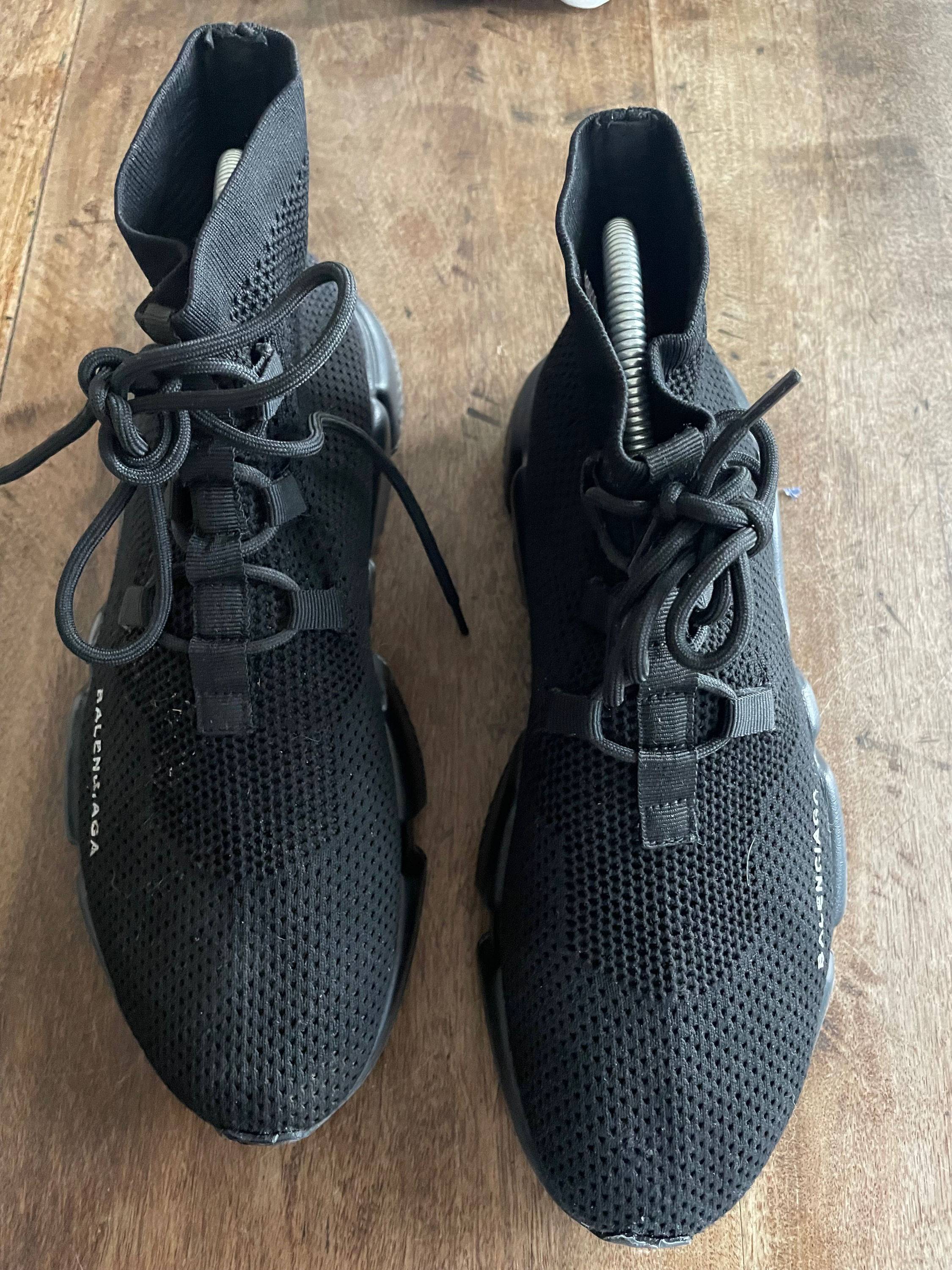 Vends baskets montantes Balenciaga en toile noire - Pointure 42