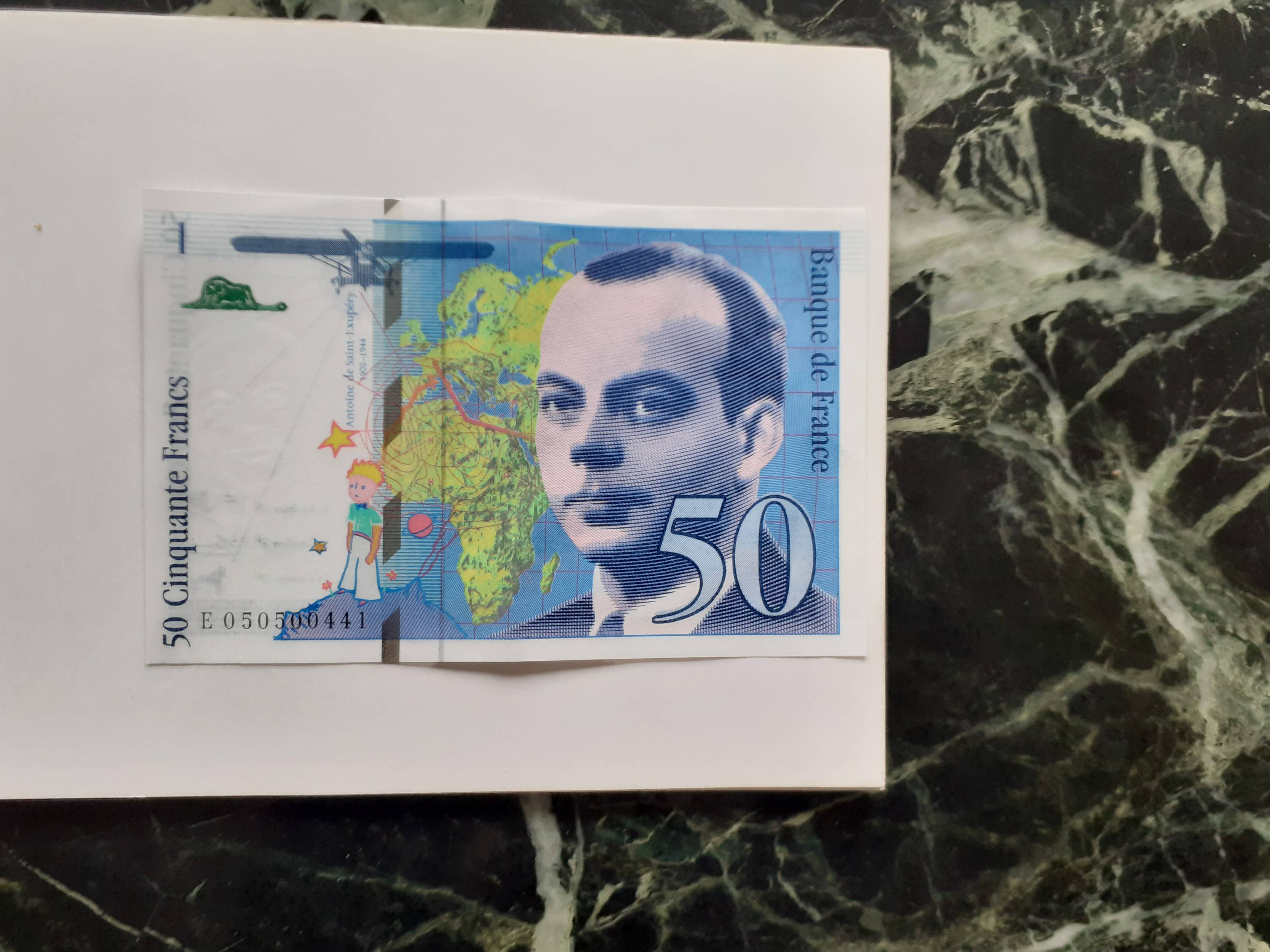 Billet neuf de 50F St Exupéry année 1999