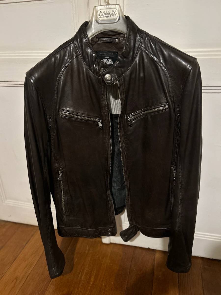 Vends blouson cuir Daytona marron - Taille XL