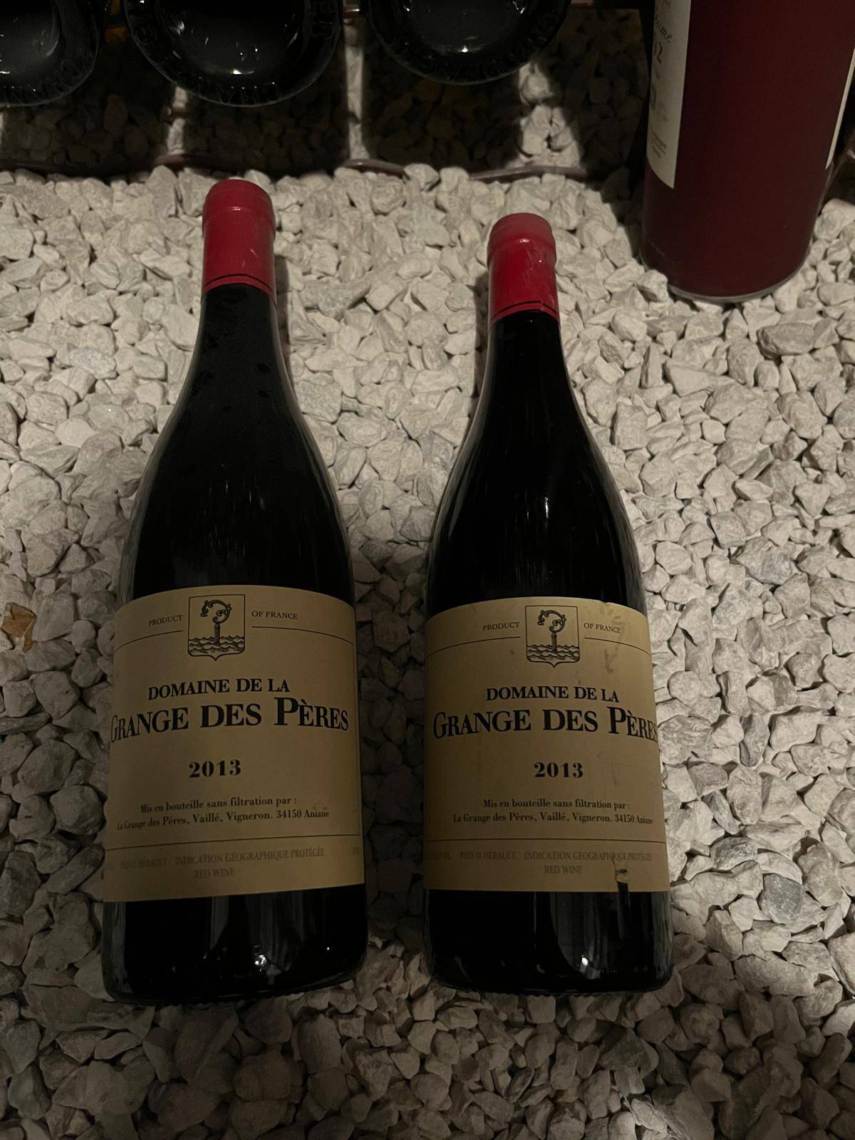 Vends 2 bouteilles du Domaine de La Grange des Pères 2013