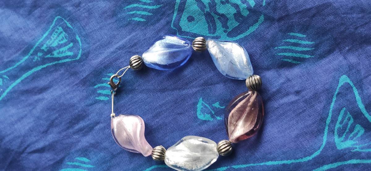 Vends bracelet en verre soufflé de Murano