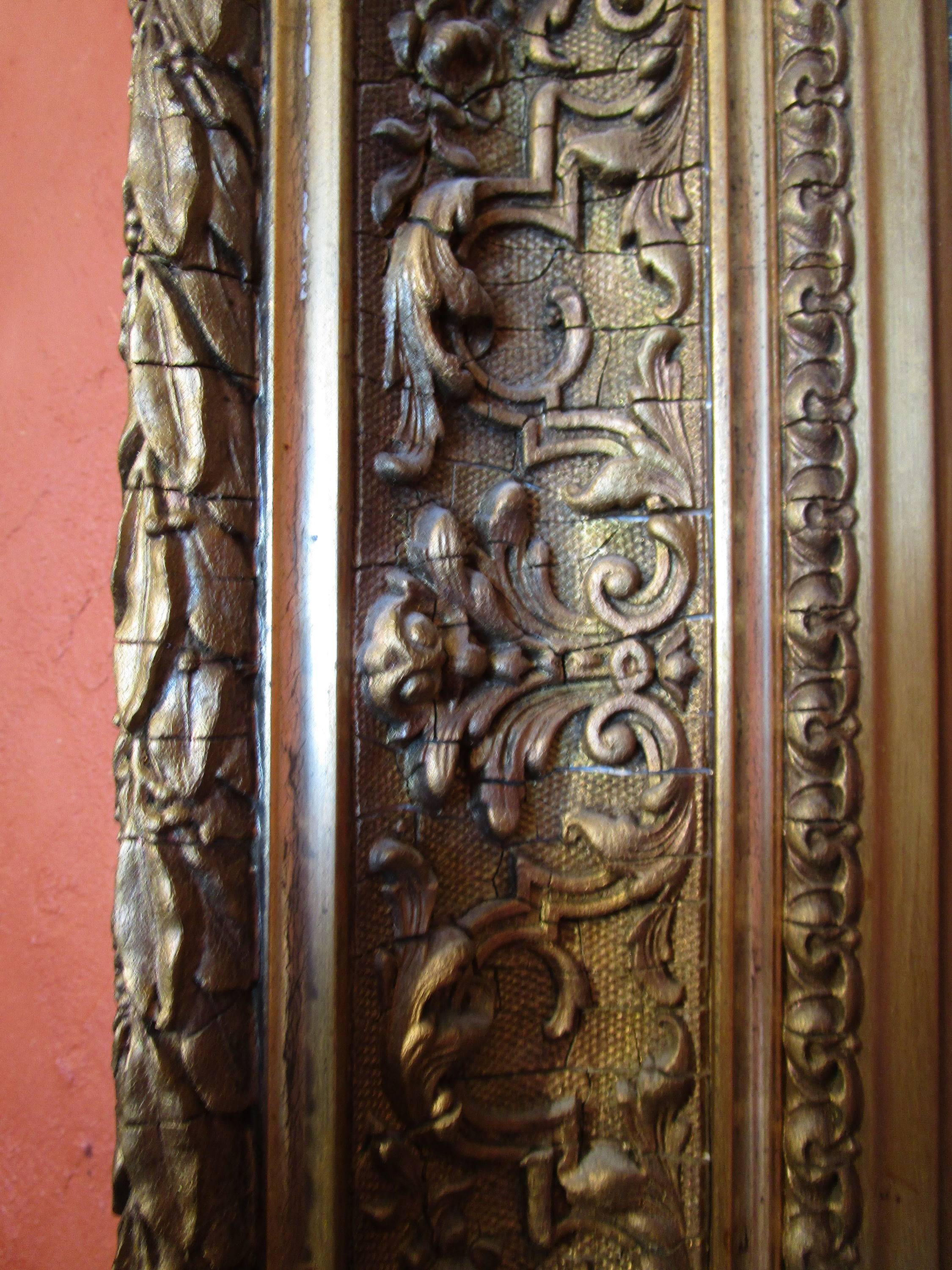 Vends cadre du XIXème siècle en bois et stuc