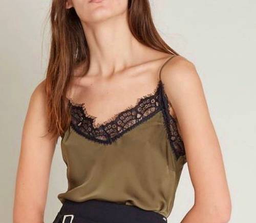 Vends caraco Ikks Satin tabac et dentelle noire, taille 44 état neuf