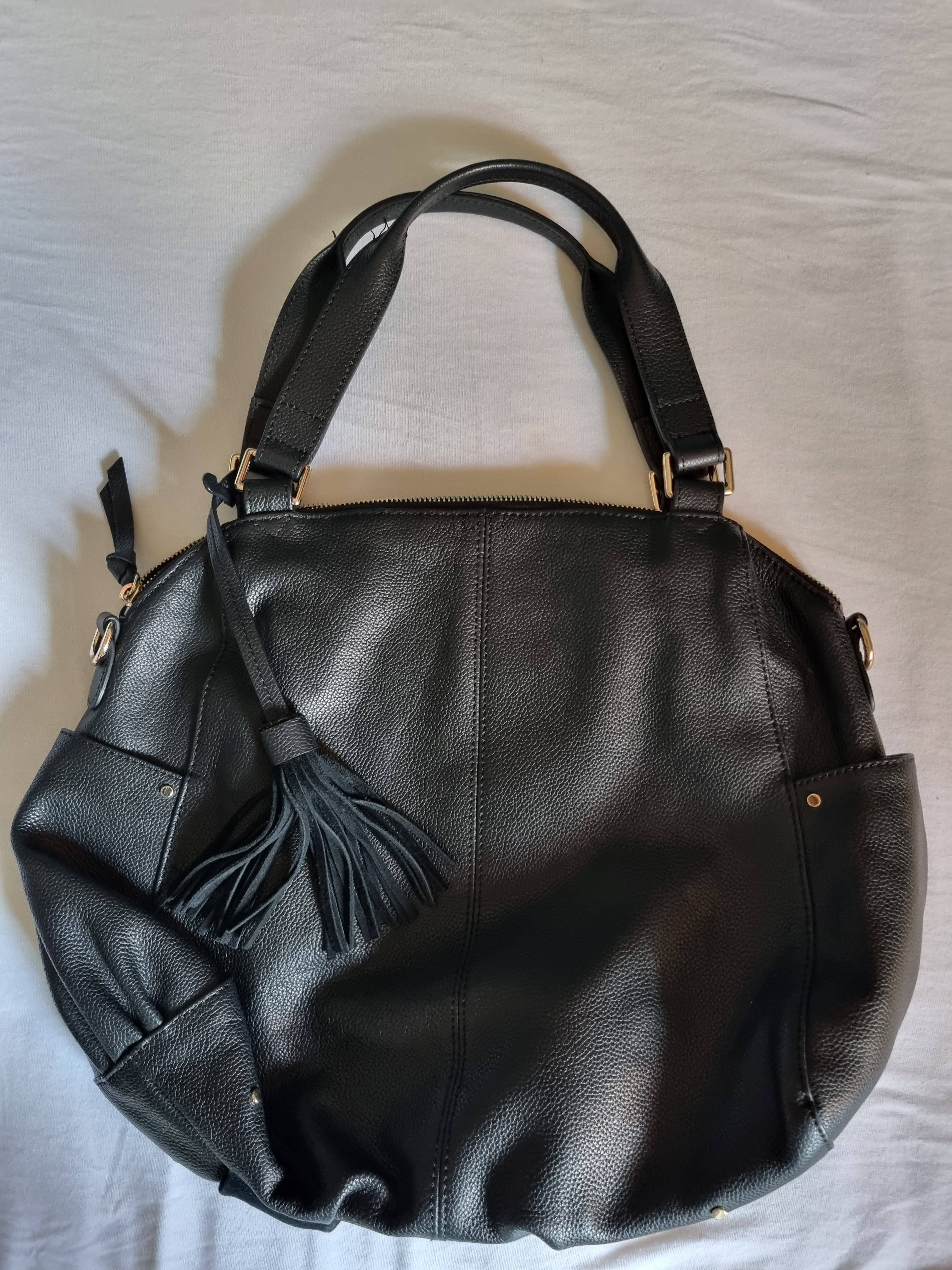 Vends sac en cuir et daim noir neuf - CAROLL