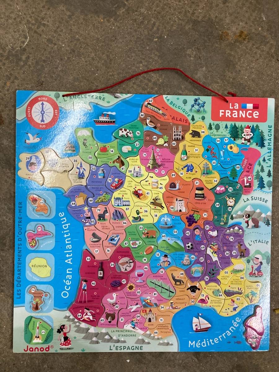 Vends carte de France aimantée pour enfants