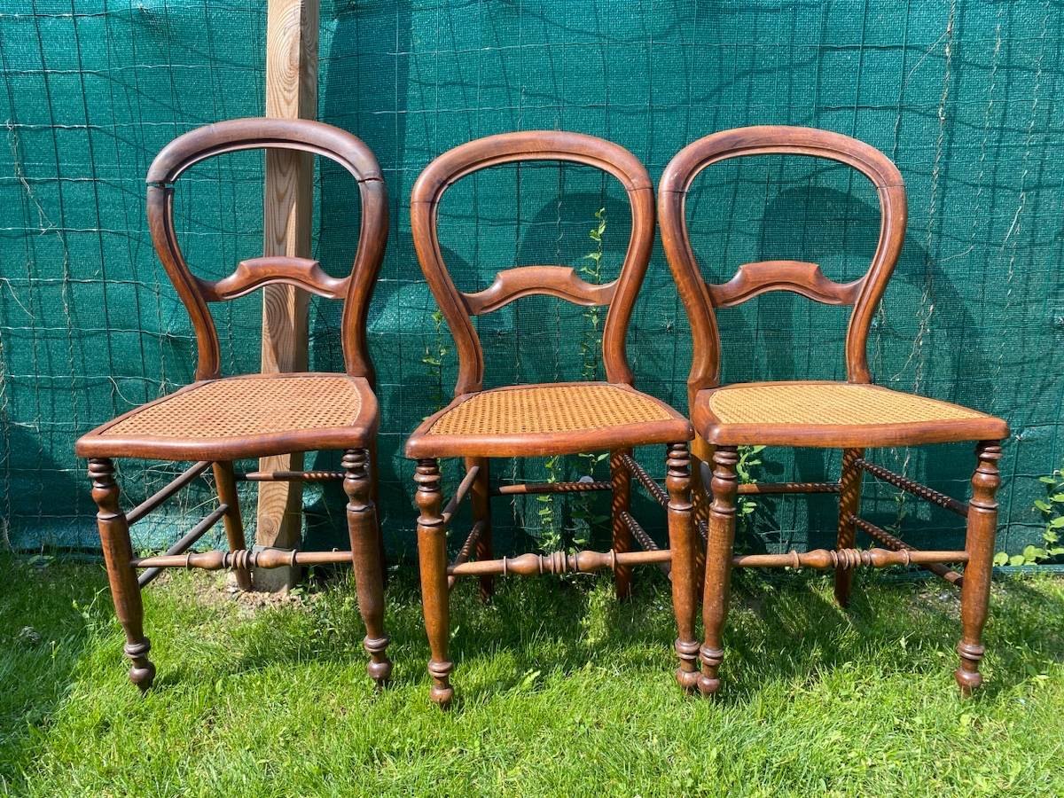 Chaises bois assise paille d'occasion | Site Annonce France