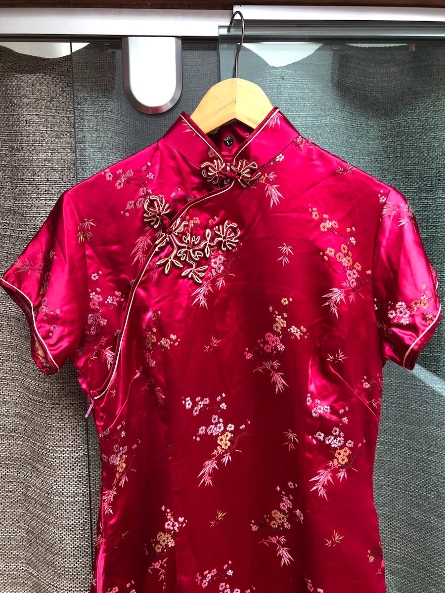 Vends robe chinoise vintage en satin - Taille M