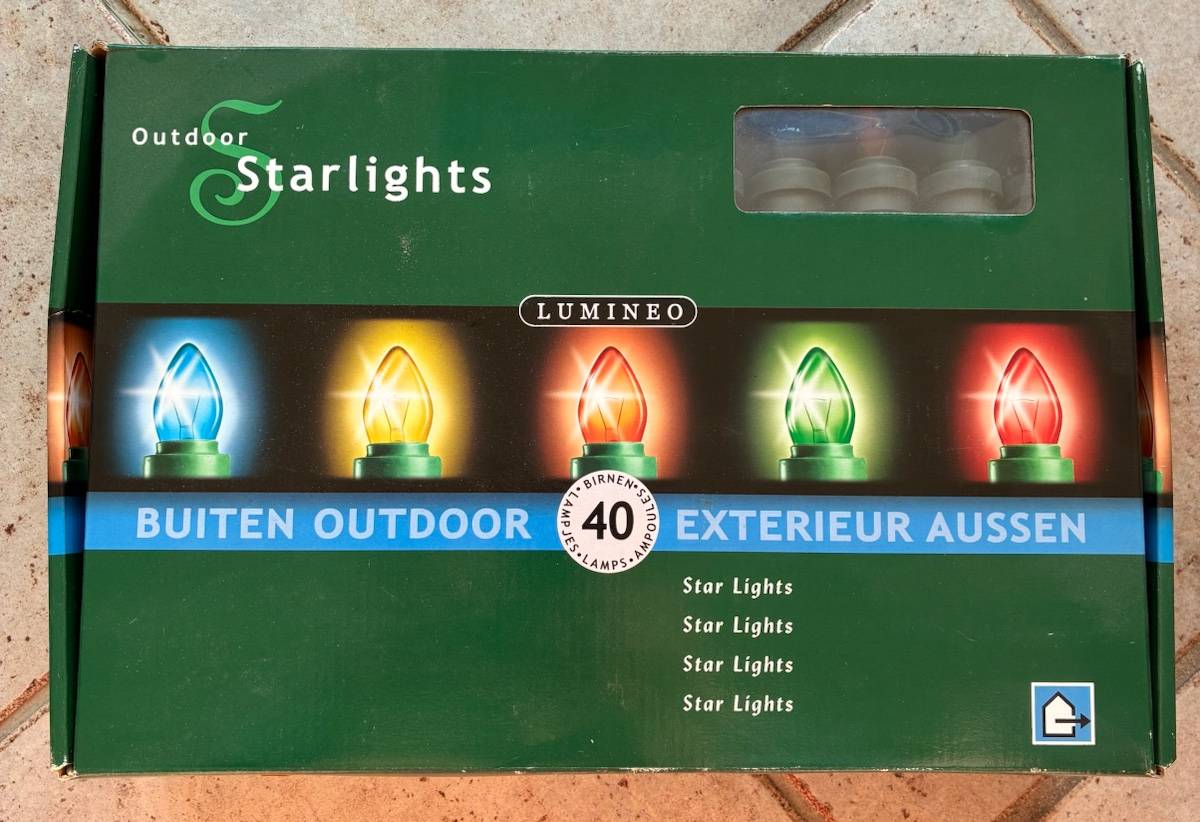 Vends Coffret 40 lampes extérieures multicolores