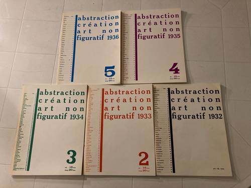 Vends collection complète de la revue Abstraction Création (1932-1936) réédition 1973
