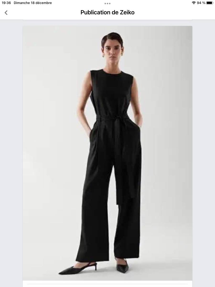 Vends Combinaison pantalon femme noire - Taille L (40) - Neuf