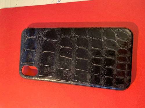Vends coque noire en cuir pour iPhone X Apple