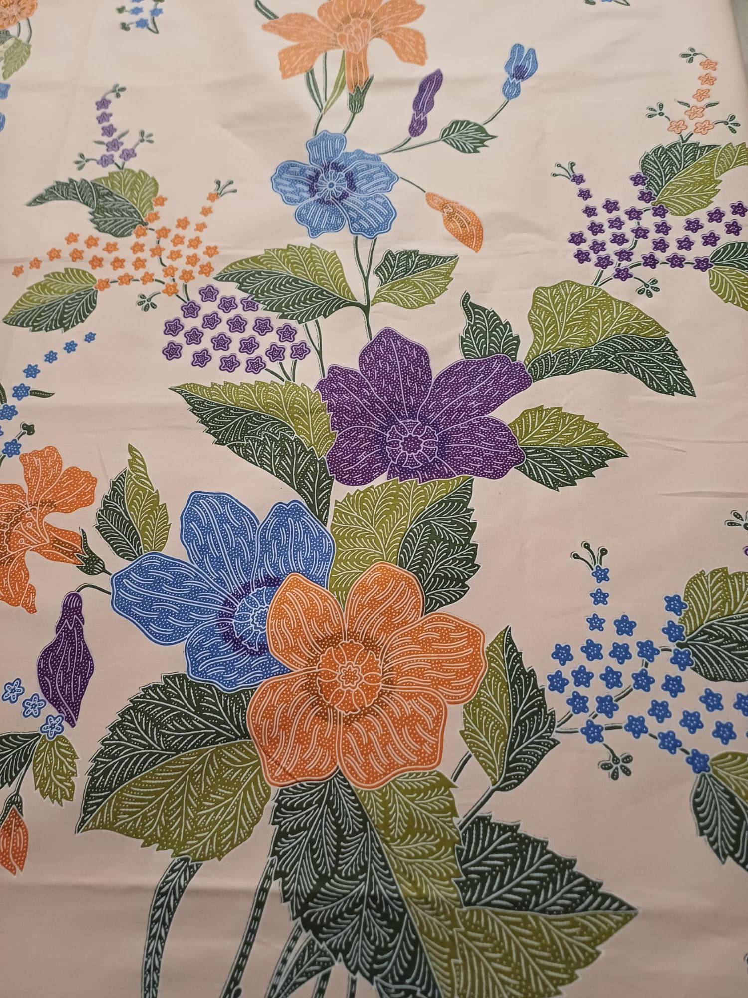 Vends coupon de tissu en batik coton de Java (Indonésie)